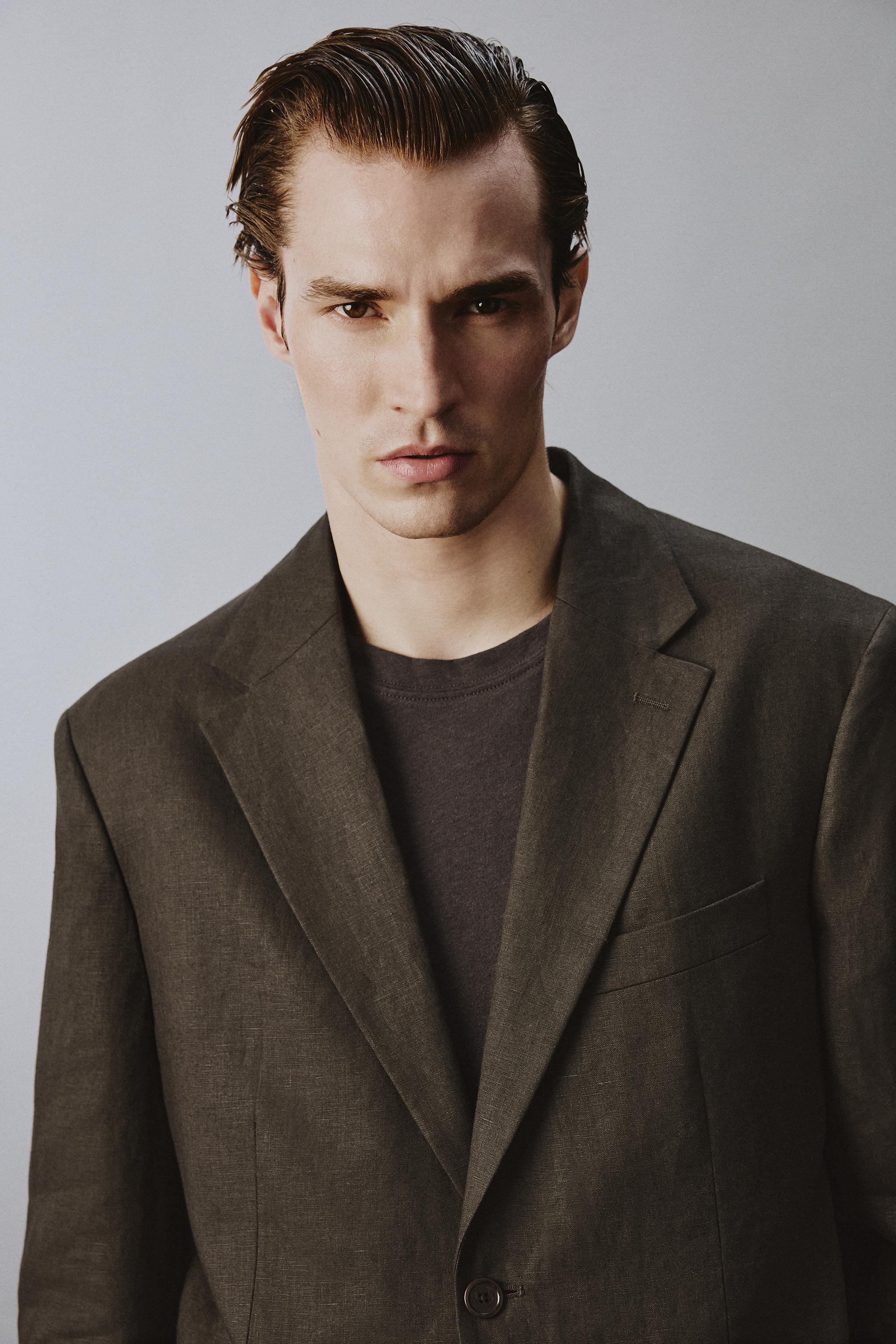 100% LINEN SUIT JACKET